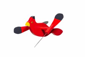 Hand crafted Cardinal Whirlybird Yard ornament